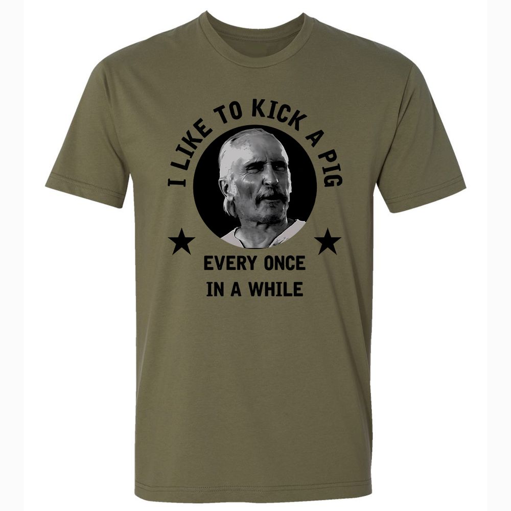 I like to kick a pig - Military Green - 5