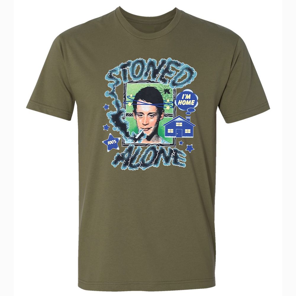 Stoned home alone - Military Green - 5