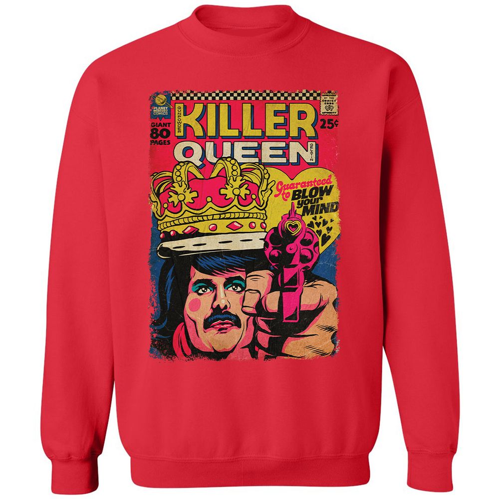 Classic Unisex Sweatshirt - GQV7V27Y - Red - 5