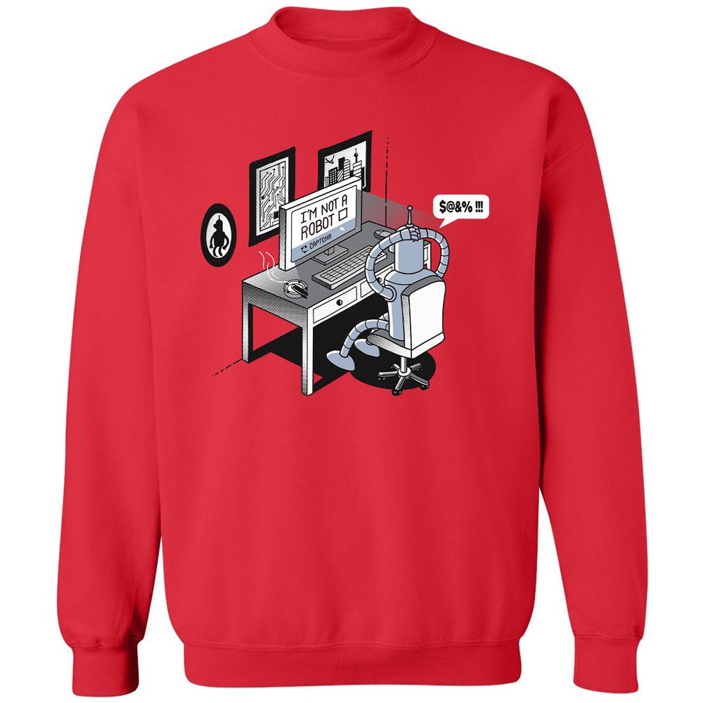 Classic Unisex Sweatshirt - F7SFQ7GG - Red - 5