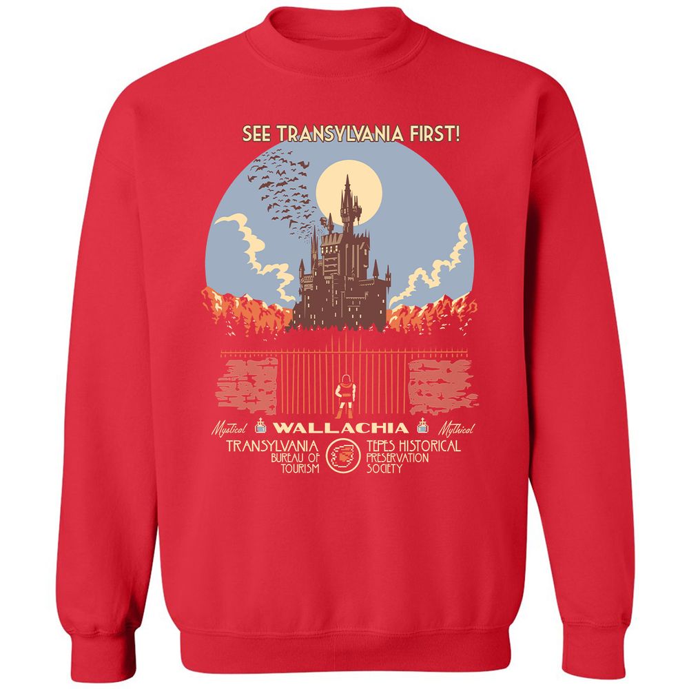 Classic Unisex Sweatshirt - T9B4YLAE - Red - 5