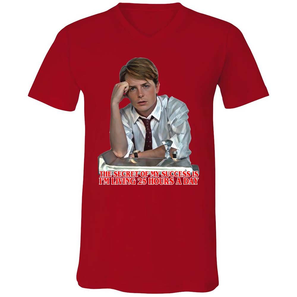 Unisex V-Neck T-Shirt - 99Q39PWJ - Red - 5