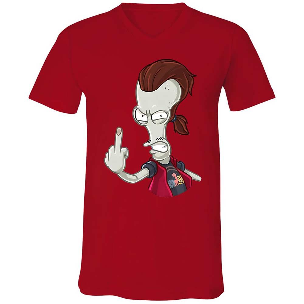 Unisex V-Neck T-Shirt - 9D53CTUE - Red - 5