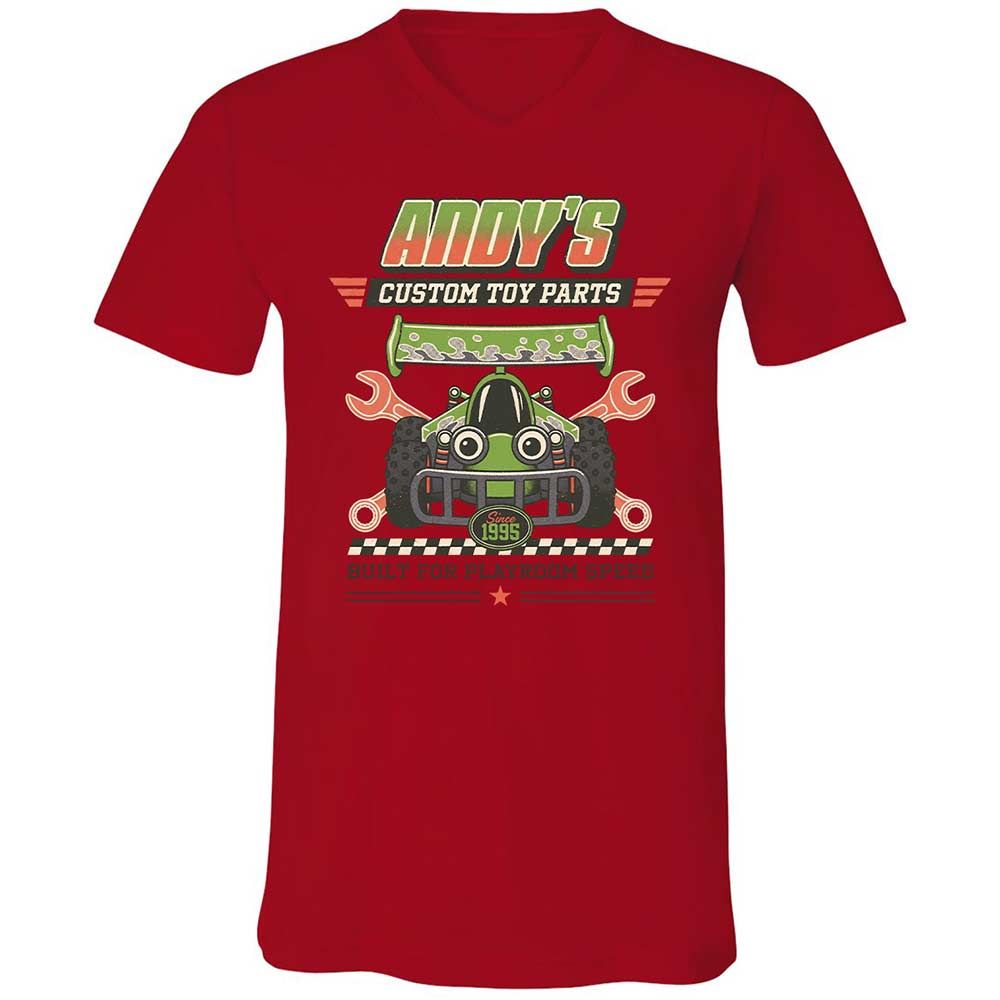 Unisex V-Neck T-Shirt - N9K7PGYB - Red - 5