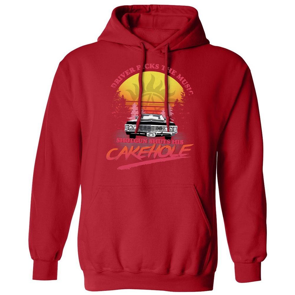Classic Unisex Hoodie - MQ54D9PX - Red - 5