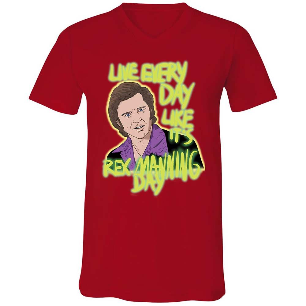 Unisex V-Neck T-Shirt - E2J26ZB4 - Red - 5