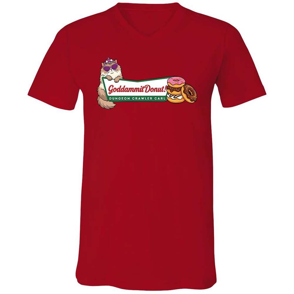 Unisex V-Neck T-Shirt - 1D8E95F4 - Red - 5
