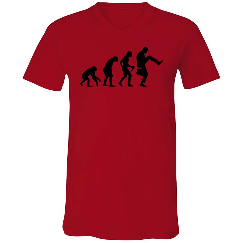 Unisex V-Neck T-Shirt - 7A2C82YS - Red - 5