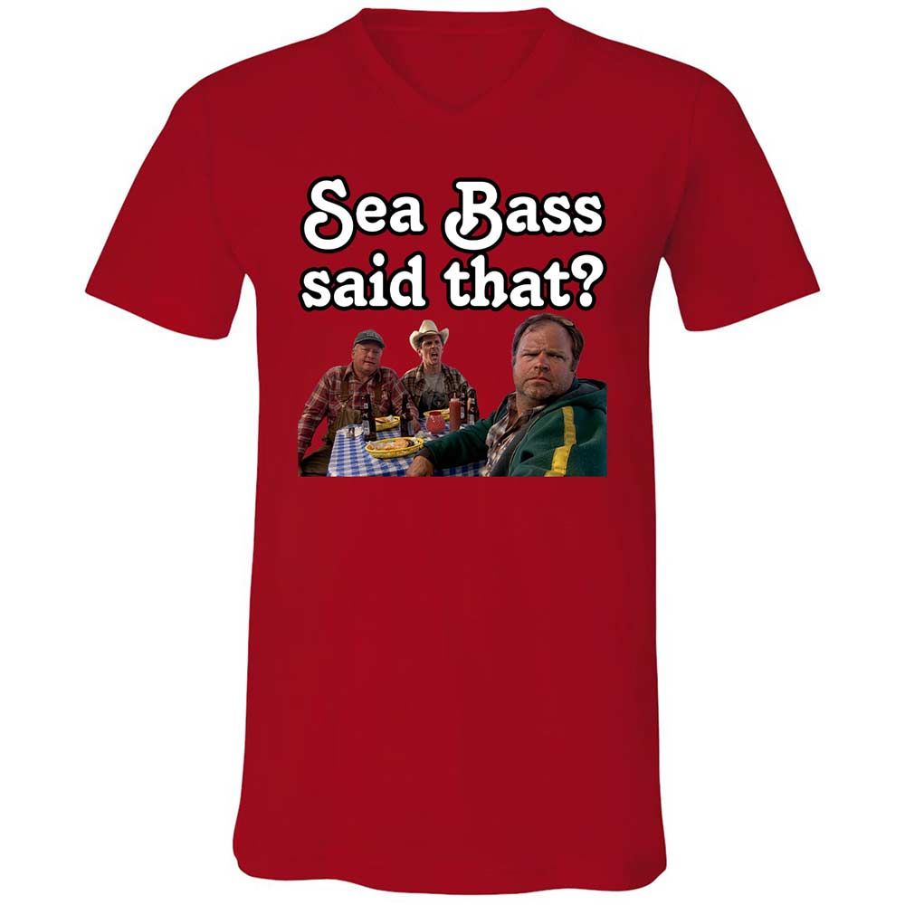 Unisex V-Neck T-Shirt - C9FKFQ8T - Red - 5