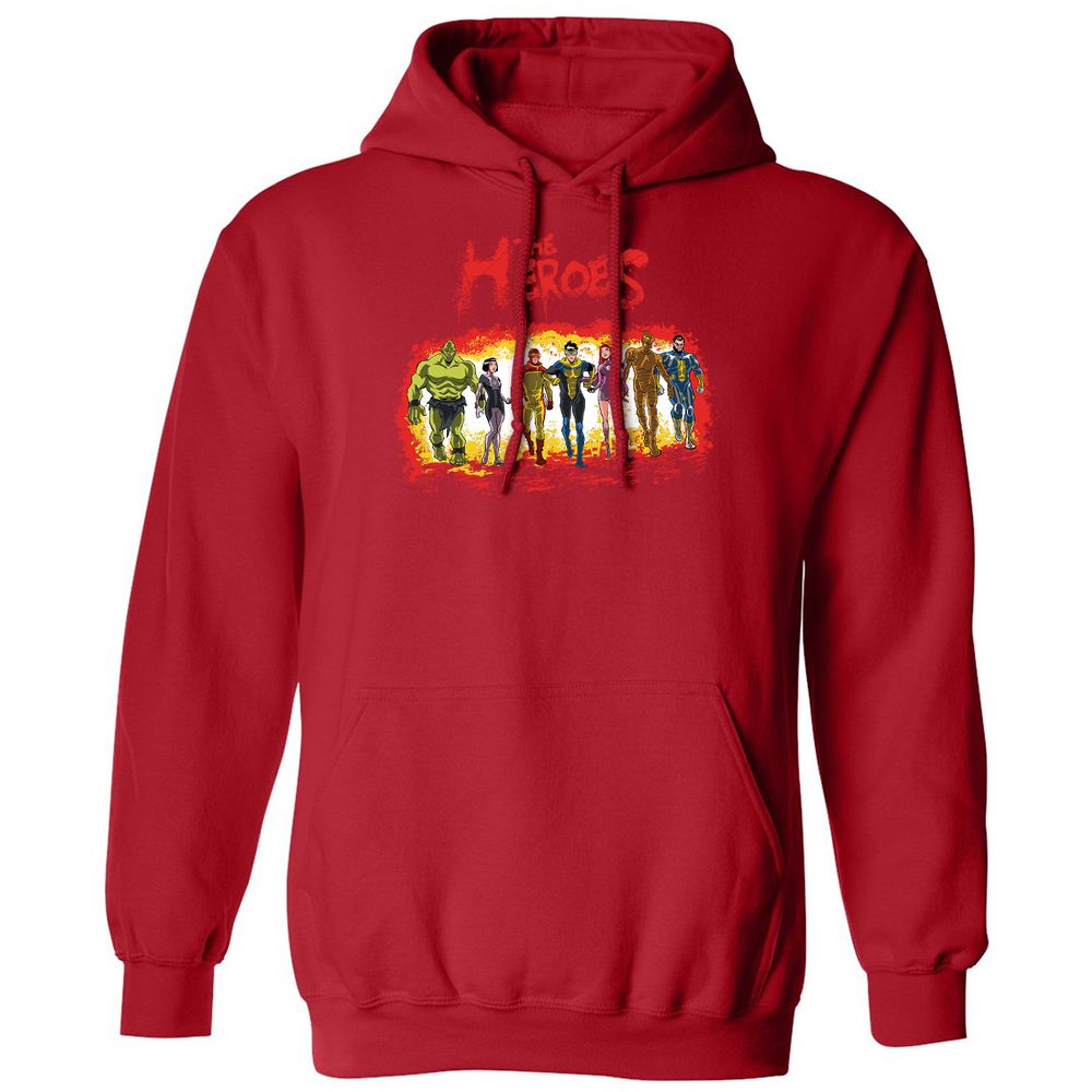 Classic Unisex Hoodie - J7MK5ZLS - Red - 5