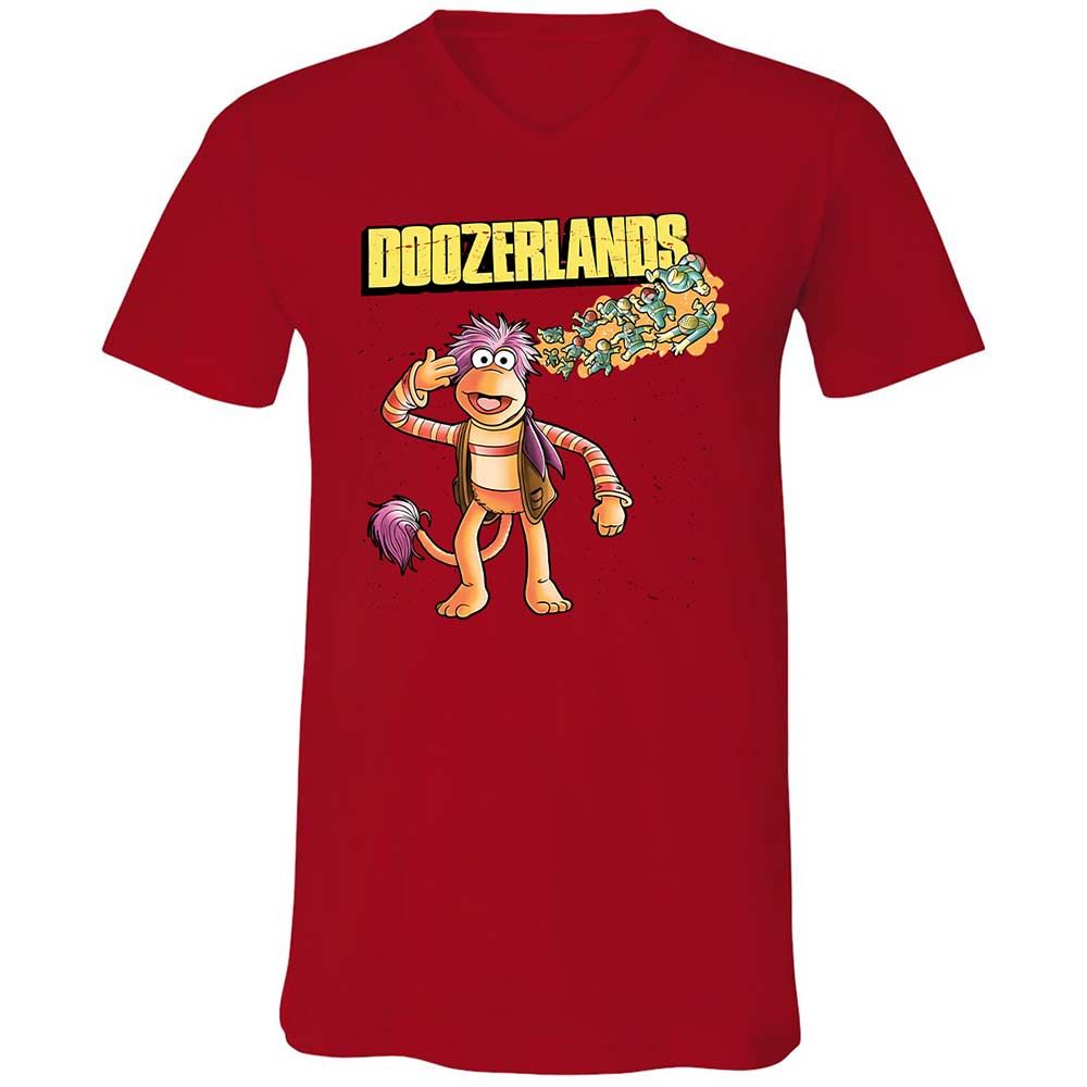 Unisex V-Neck T-Shirt - 3R6U3GJK - Red - 5