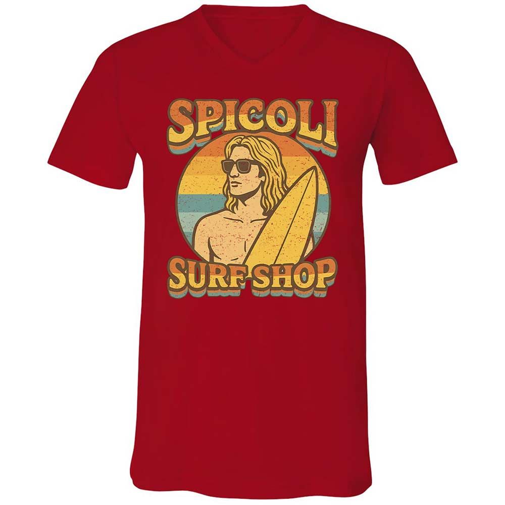 Unisex V-Neck T-Shirt - KFK3649N - Red - 5