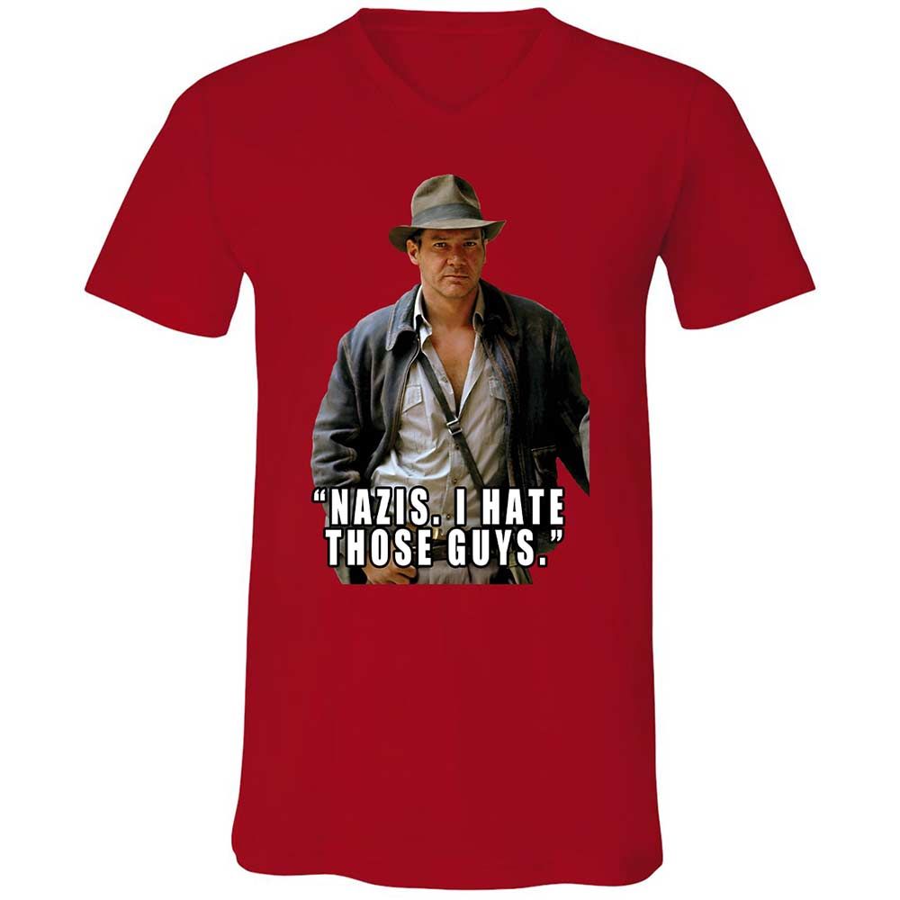 Unisex V-Neck T-Shirt - 6XPY7FB8 - Red - 5