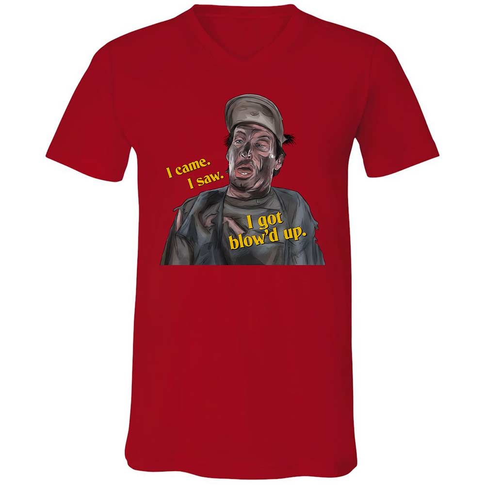 Unisex V-Neck T-Shirt - QT35AN93 - Red - 5
