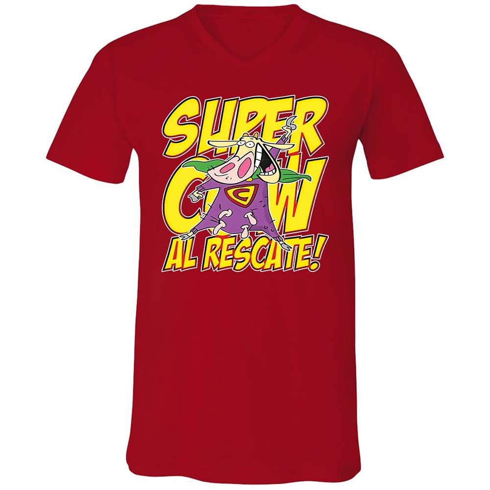 Unisex V-Neck T-Shirt - HLZNMXC3 - Red - 5