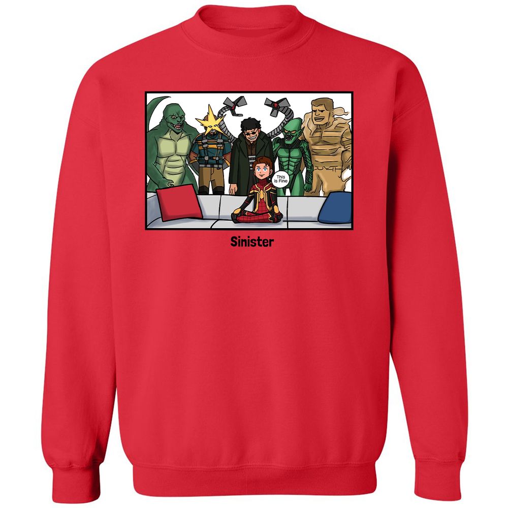 Classic Unisex Sweatshirt - D8EHTYHW - Red - 5