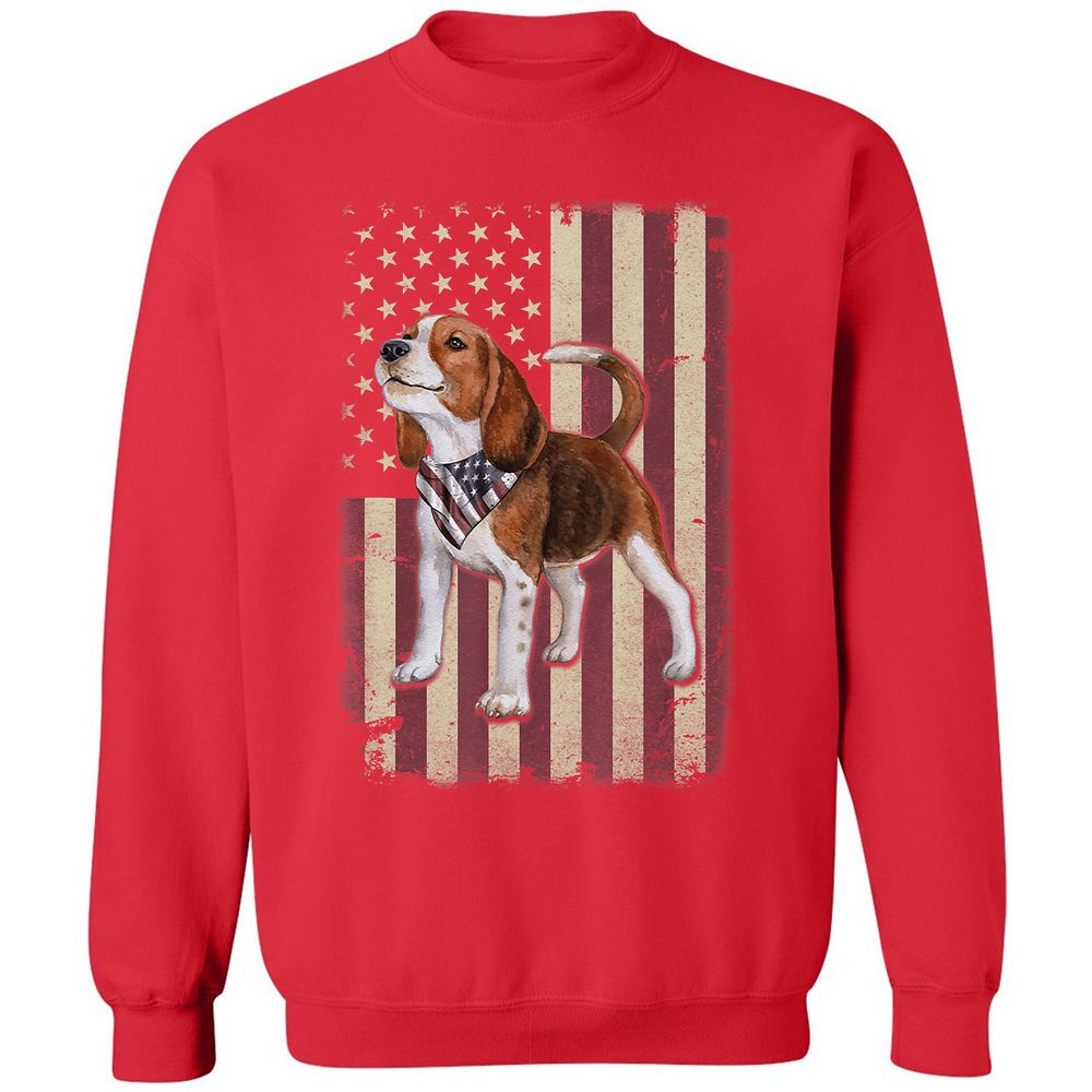 Classic Unisex Sweatshirt - QFSRDQUA - Red - 5