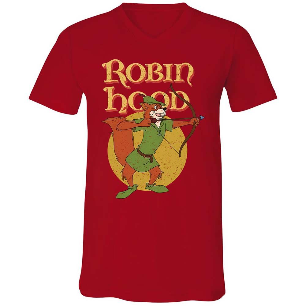 Unisex V-Neck T-Shirt - 74LK12LN - Red - 5