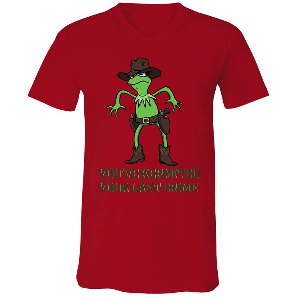 Unisex V-Neck T-Shirt - ZUWTAX6N - Red - 5