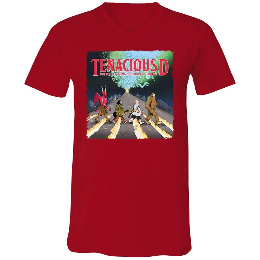 Unisex V-Neck T-Shirt - WTB8PQE3 - Red - 5