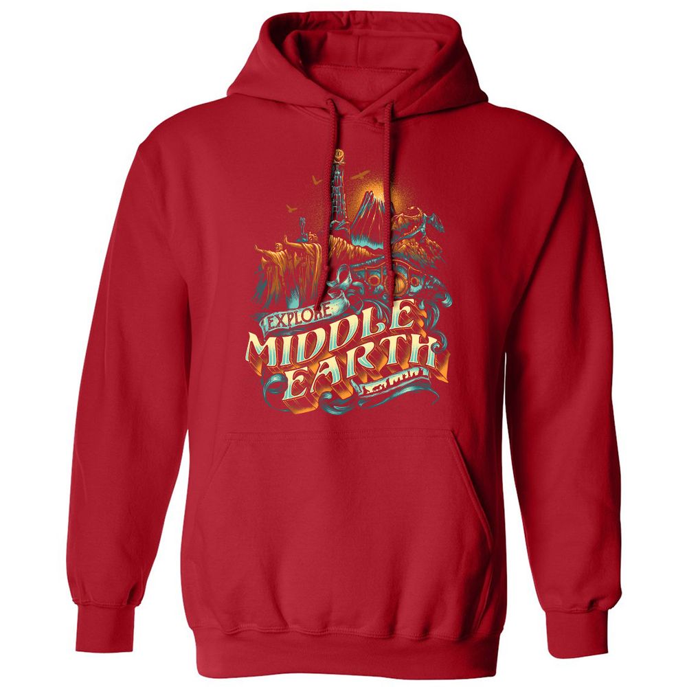 Classic Unisex Hoodie - HR9U4RUZ - Red - 5