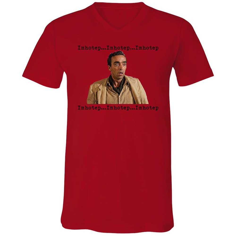 Unisex V-Neck T-Shirt - PE8VQVKY - Red - 5