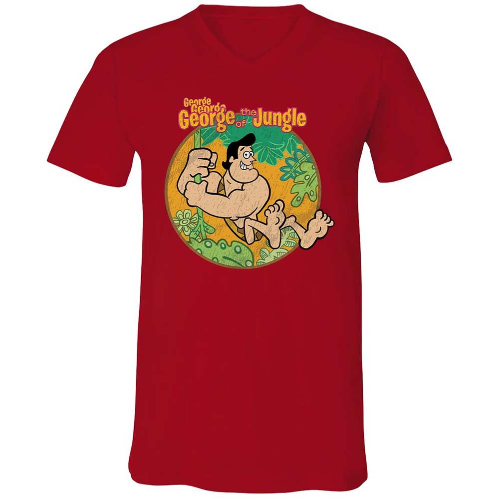 Unisex V-Neck T-Shirt - CK6KDF6D - Red - 5