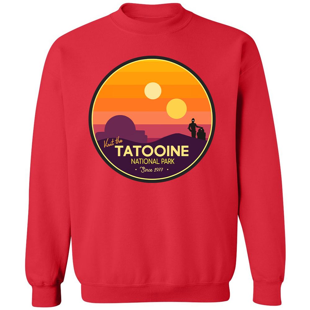Classic Unisex Sweatshirt - HTQAB5WJ - Red - 5