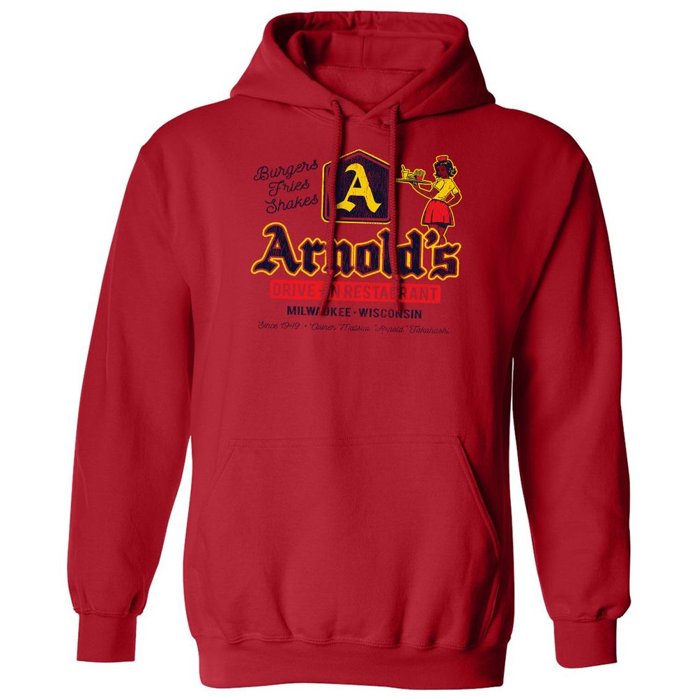 Classic Unisex Hoodie - LJ42W3CX - Red - 5