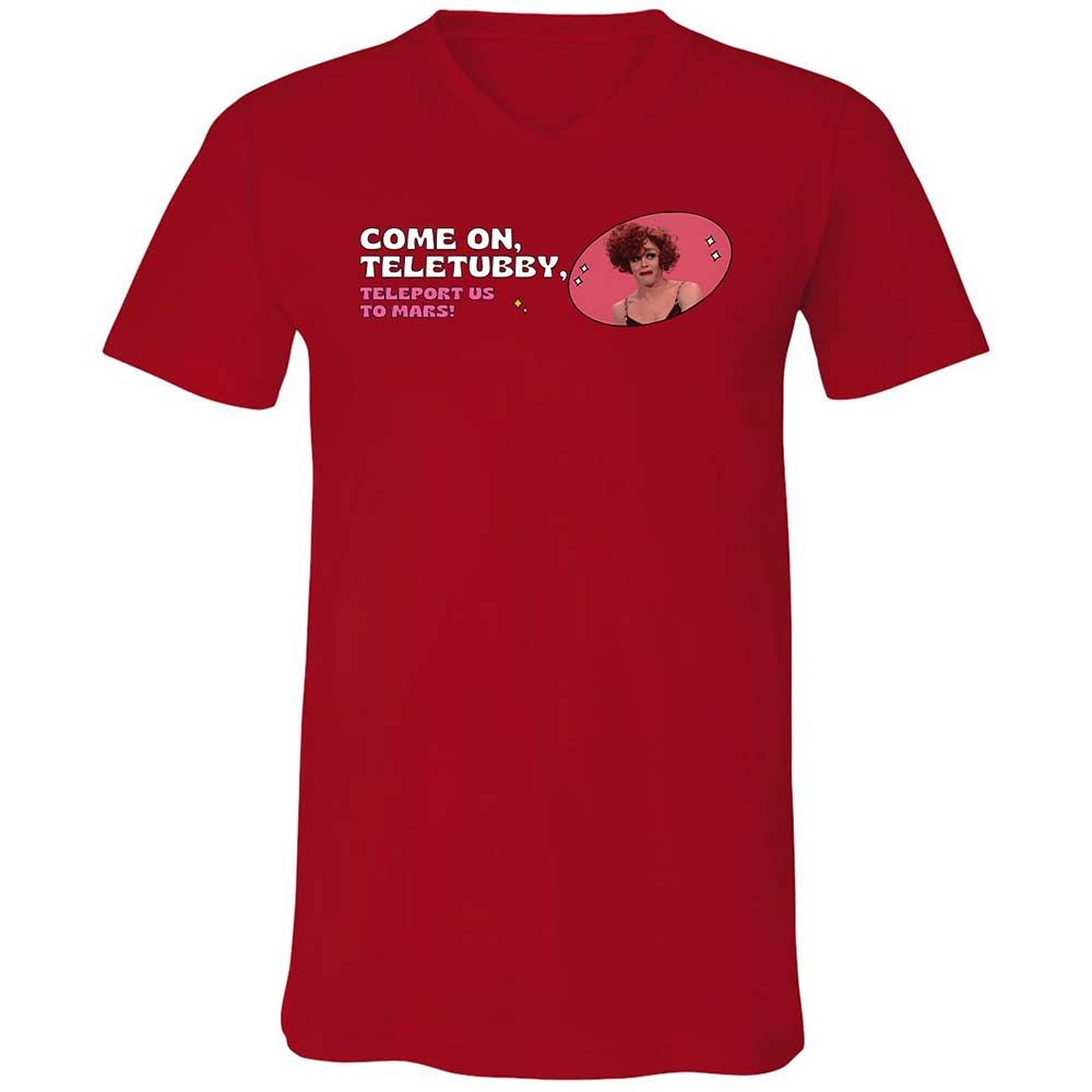 Unisex V-Neck T-Shirt - EJ596PX6 - Red - 5