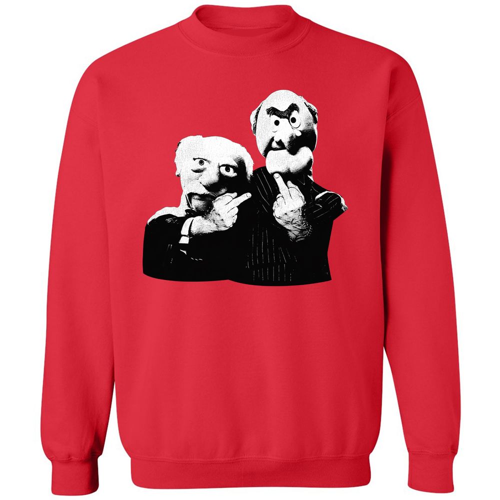Statler and Waldorf Middle Finger - Red - 5