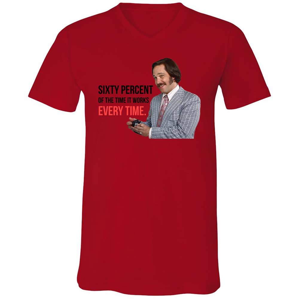 Unisex V-Neck T-Shirt - VZFYVV25 - Red - 5