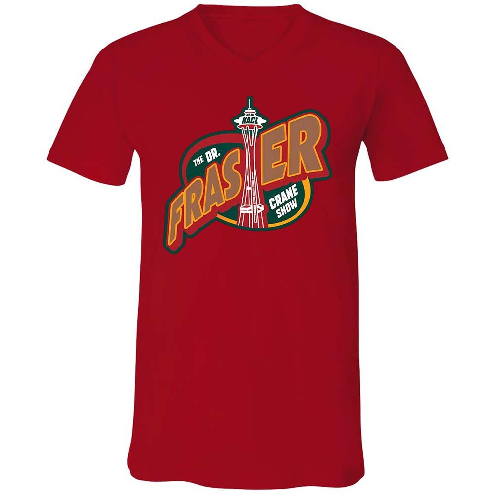 Unisex V-Neck T-Shirt - MYVCWDTS - Red - 5