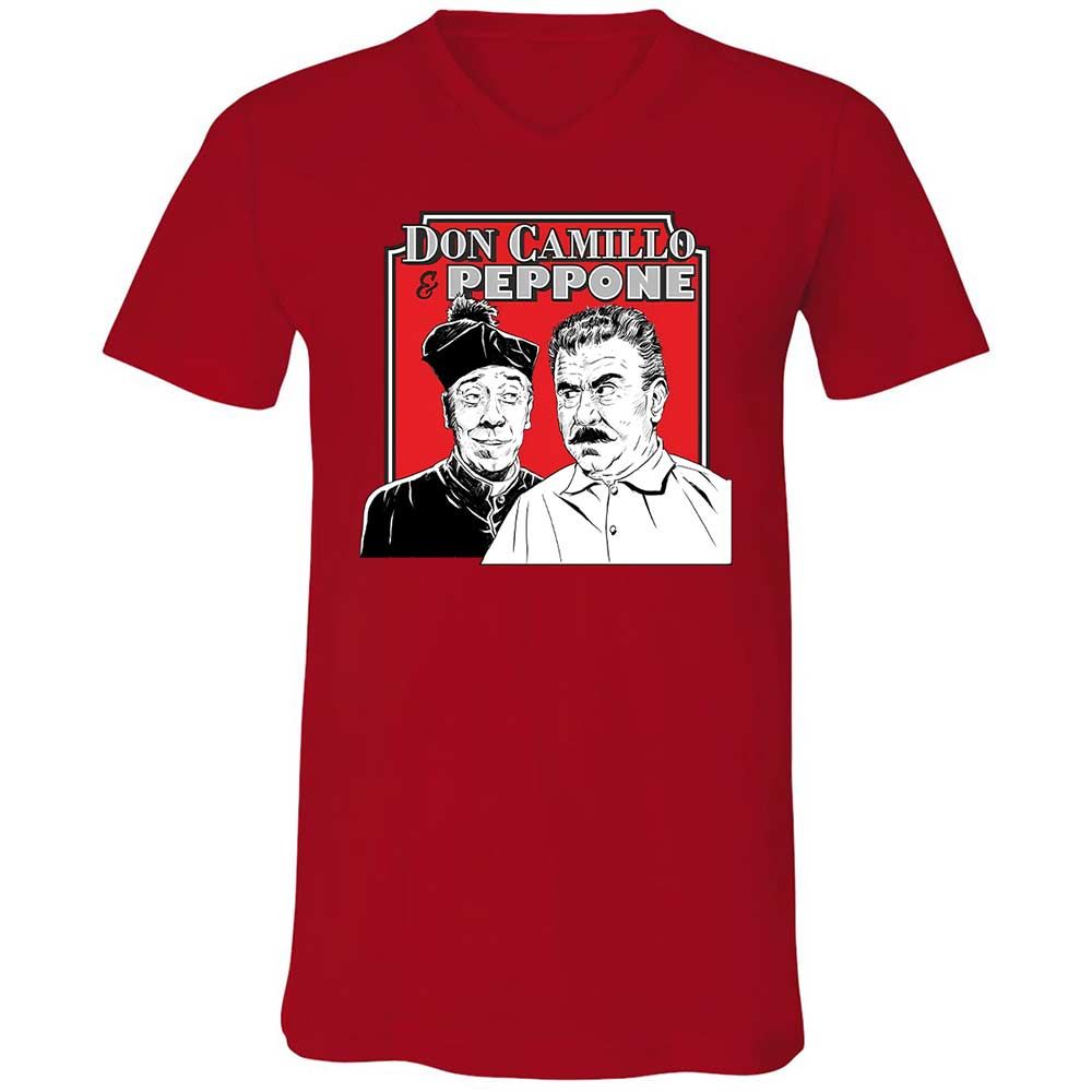 Unisex V-Neck T-Shirt - ELKB8KYS - Red - 5