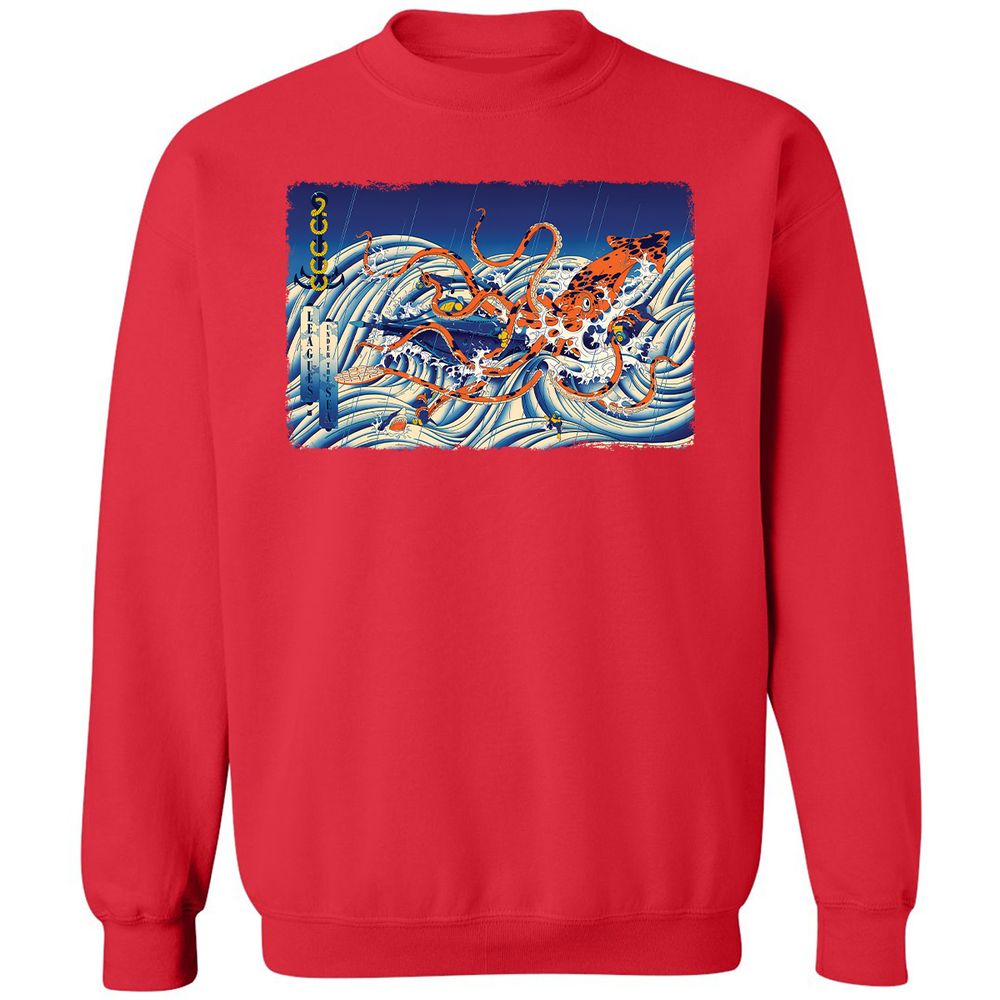 Classic Unisex Sweatshirt - B91HQZ55 - Red - 5