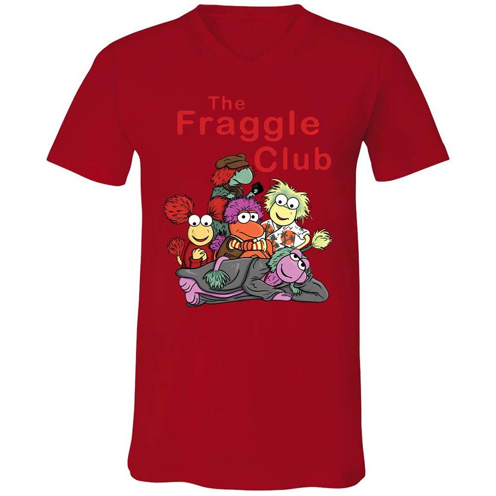 Unisex V-Neck T-Shirt - VETTD6V9 - Red - 5