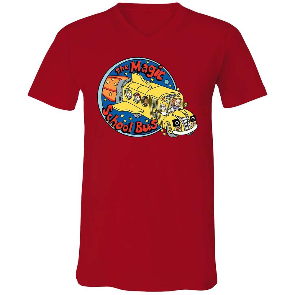 Unisex V-Neck T-Shirt - 7WT8Y391 - Red - 5