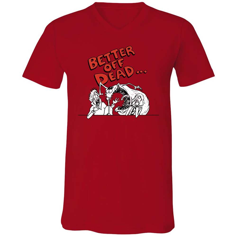 Unisex V-Neck T-Shirt - 48HJX2X5 - Red - 5