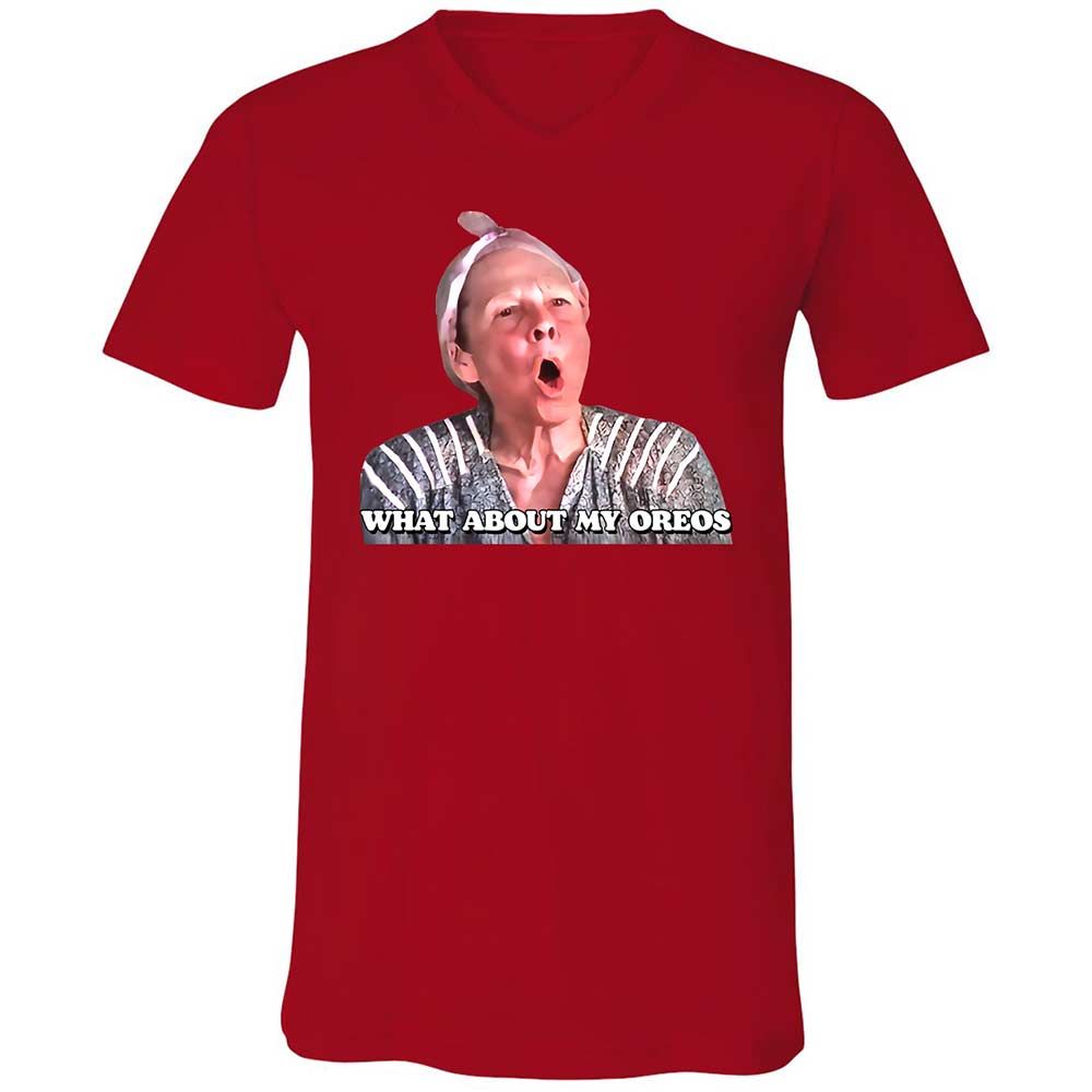 Unisex V-Neck T-Shirt - L5KUWDVC - Red - 5