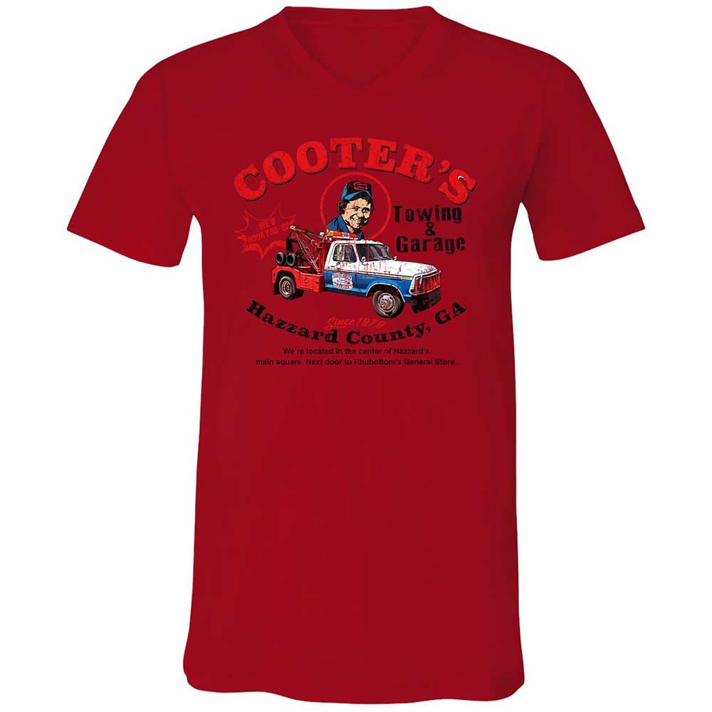 Unisex V-Neck T-Shirt - C16JXMKQ - Red - 5