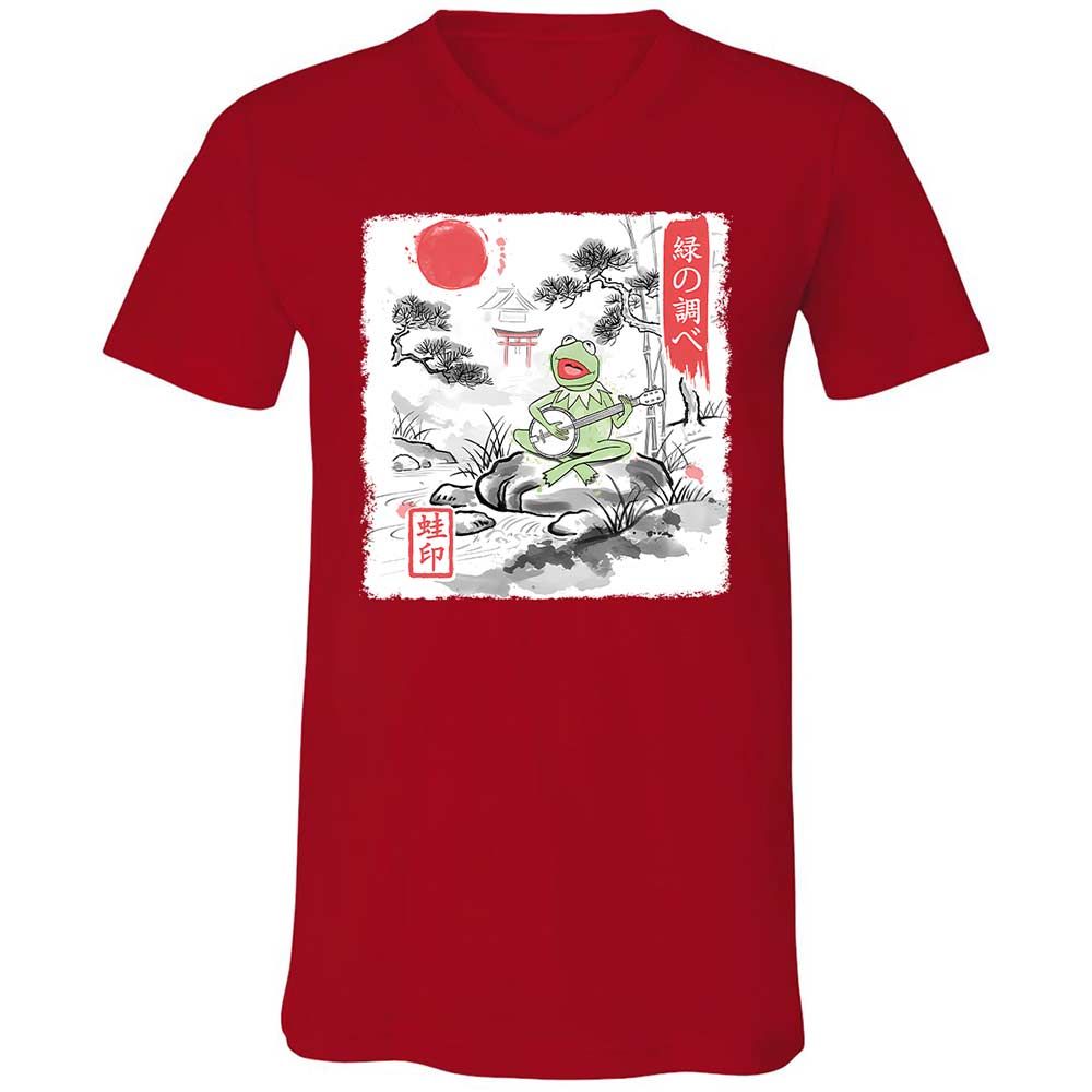 Unisex V-Neck T-Shirt - 3ML226GT - Red - 5