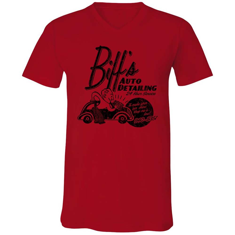 Unisex V-Neck T-Shirt - YQQ2389C - Red - 5
