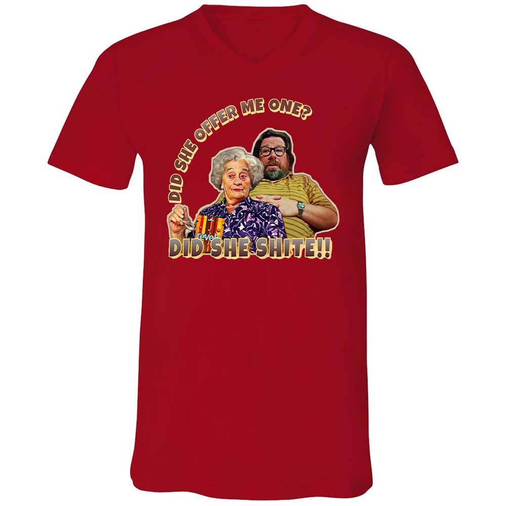 Unisex V-Neck T-Shirt - 5ELJMM3V - Red - 5