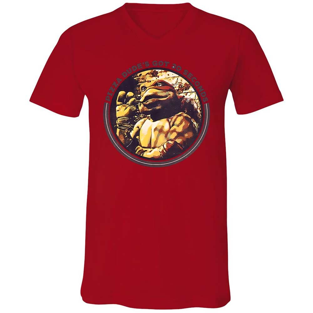 Unisex V-Neck T-Shirt - TMX7ZPRY - Red - 5