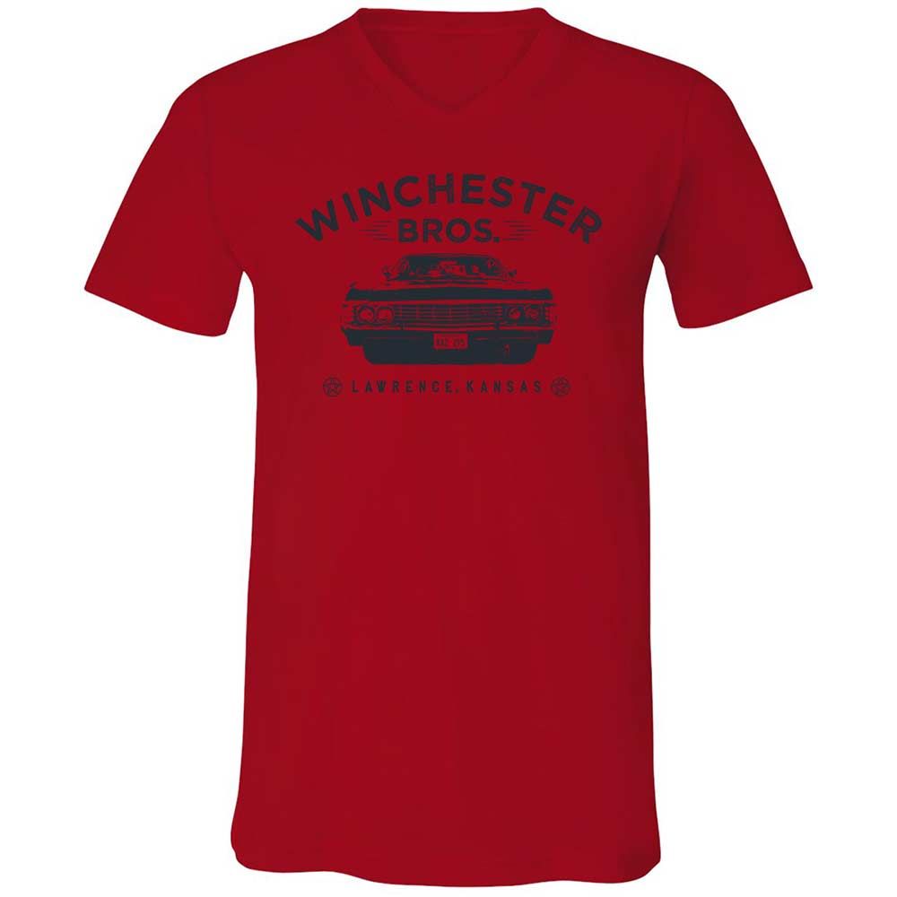 Unisex V-Neck T-Shirt - 834JBRNV - Red - 5