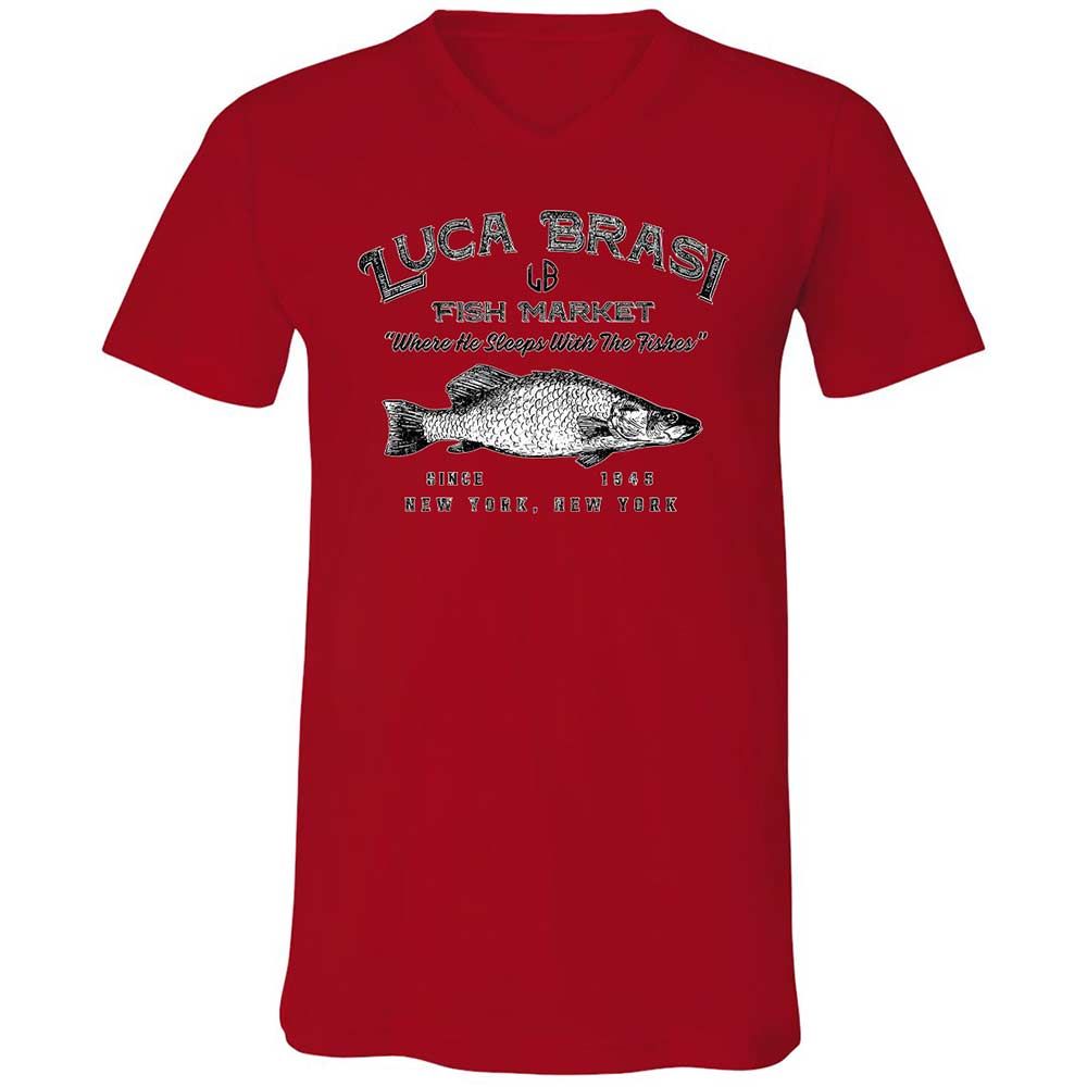 Unisex V-Neck T-Shirt - BWE1PJFW - Red - 5