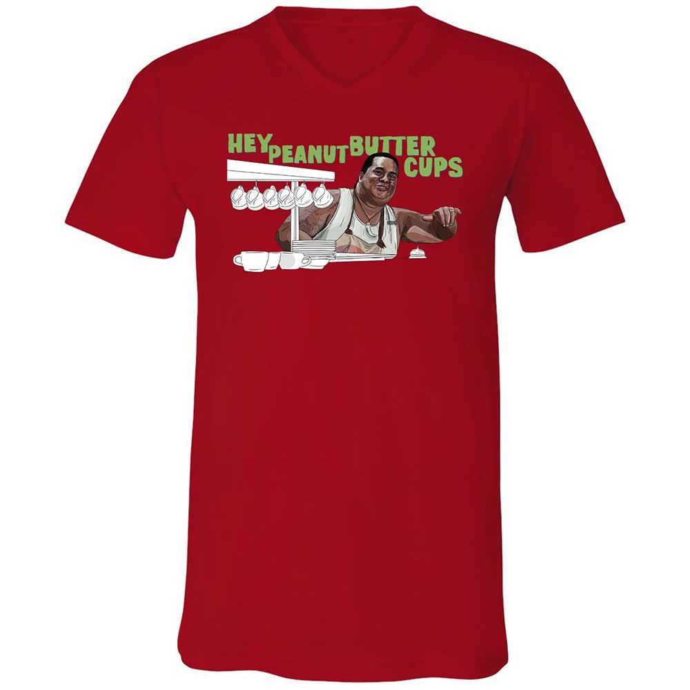 Unisex V-Neck T-Shirt - HWVL5234 - Red - 5