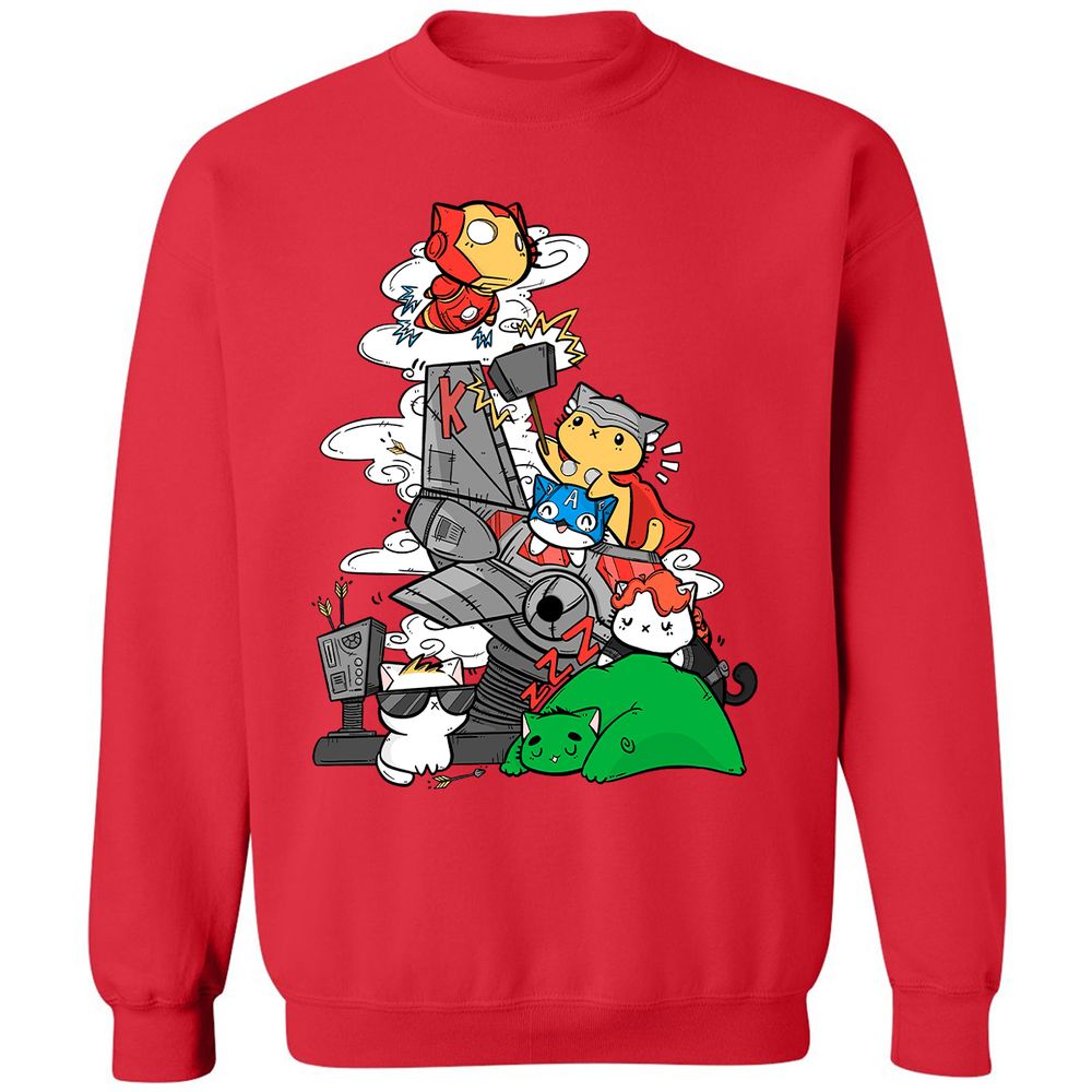 Classic Unisex Sweatshirt - 3JYE1H9U - Red - 5