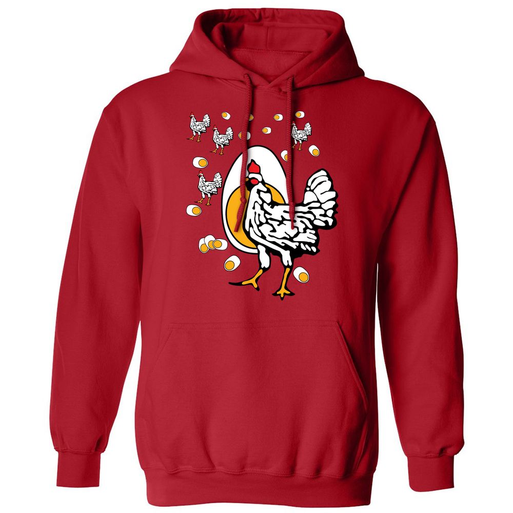 Classic Unisex Hoodie - 9E4PCH5Q - Red - 5