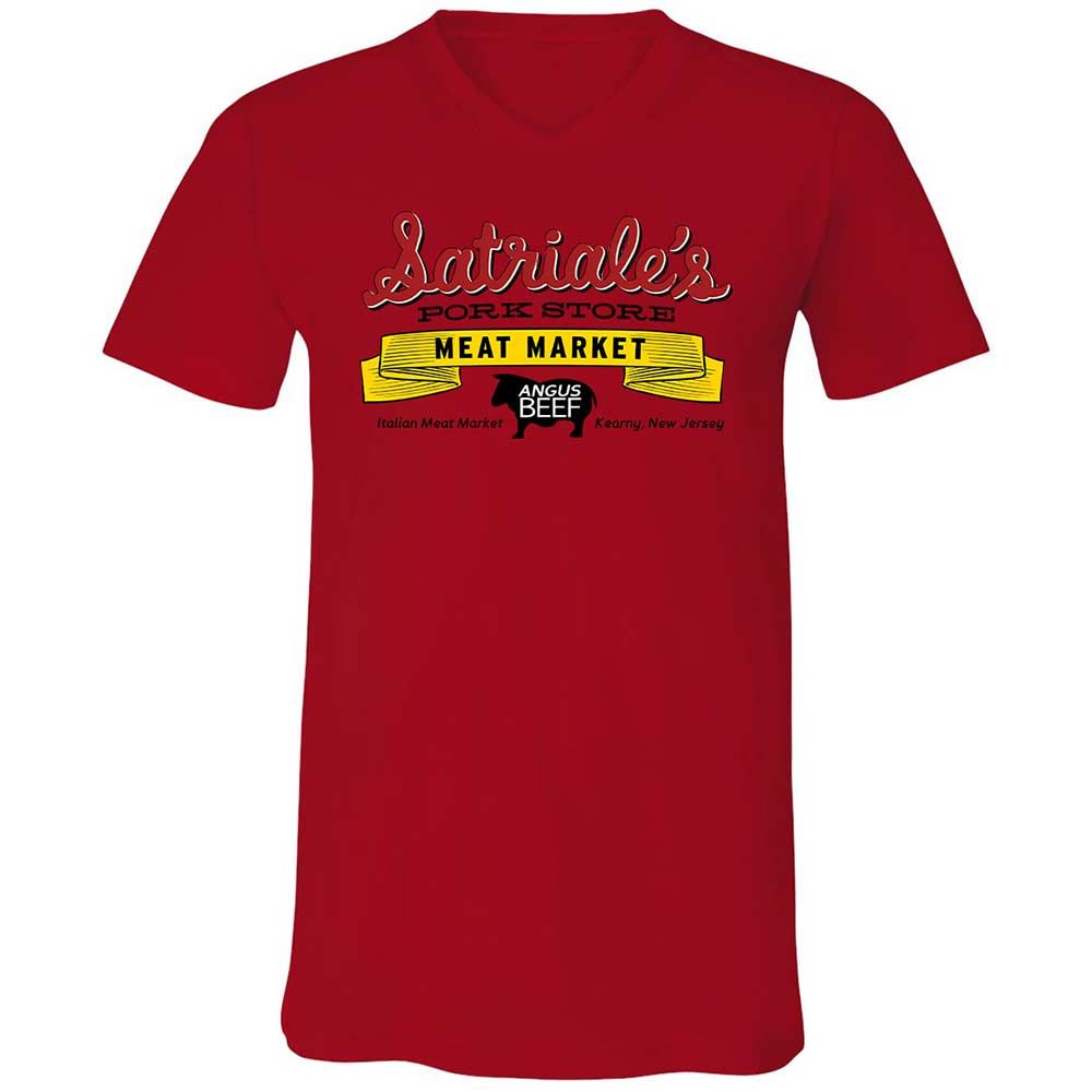 Unisex V-Neck T-Shirt - 7YVHJUXG - Red - 5